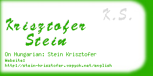 krisztofer stein business card